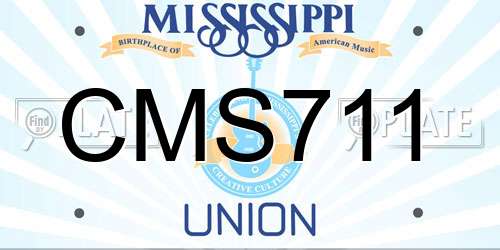 CMS711 Mississippi License Plate