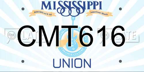 CMT616 Mississippi License Plate
