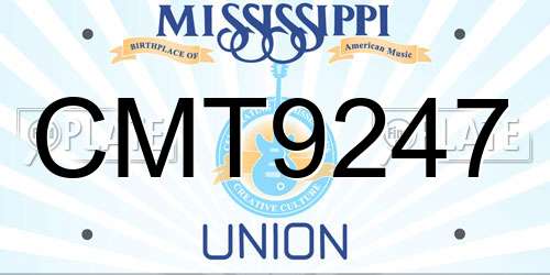 CMT9247 Mississippi License Plate