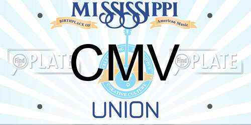 CMV Mississippi License Plate