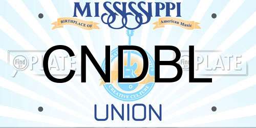 CNDBL Mississippi License Plate