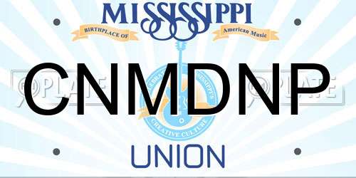CNMDNP Mississippi License Plate