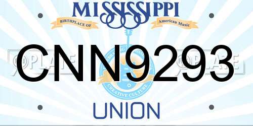 CNN9293 Mississippi License Plate