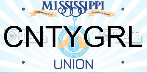 CNTYGRL Mississippi License Plate