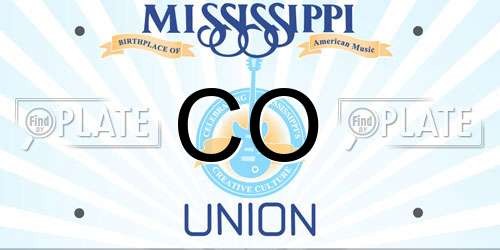 CO Mississippi License Plate