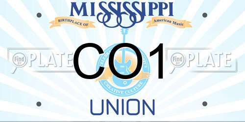 CO1 Mississippi License Plate