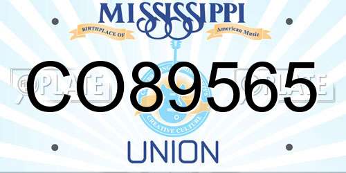 CO89565 Mississippi License Plate