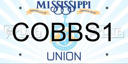 COBBS1 Mississippi License Plate