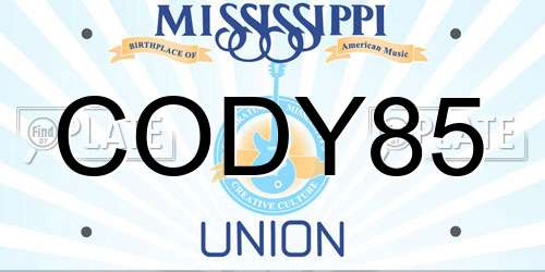 CODY85 Mississippi License Plate