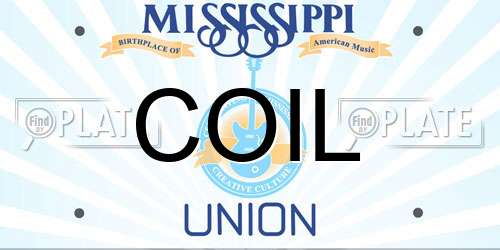 COIL Mississippi License Plate