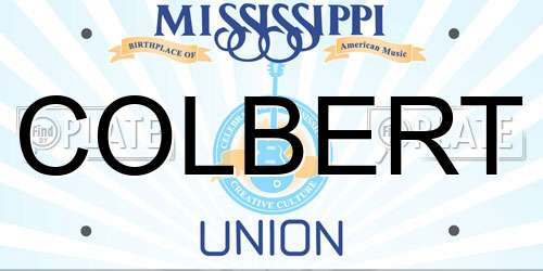 COLBERT Mississippi License Plate