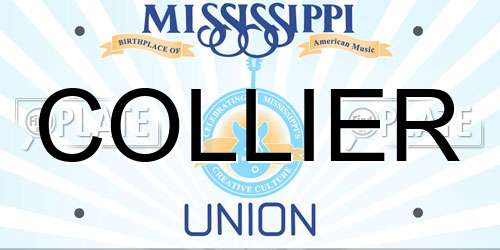 COLLIER Mississippi License Plate