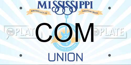 COM Mississippi License Plate