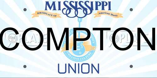 COMPTON Mississippi License Plate