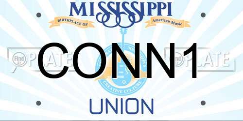 CONN1 Mississippi License Plate