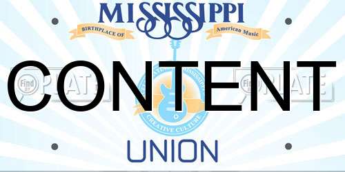 CONTENT Mississippi License Plate