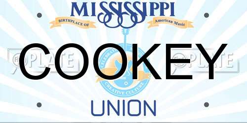 COOKEY Mississippi License Plate