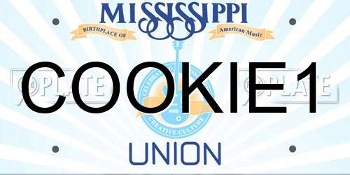 COOKIE1 Mississippi License Plate