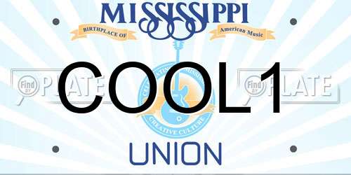 COOL1 Mississippi License Plate