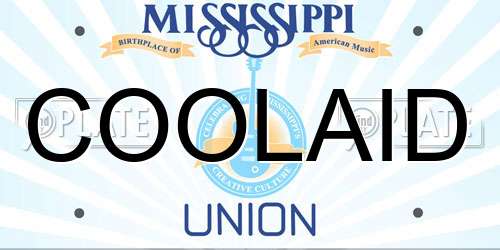 COOLAID Mississippi License Plate