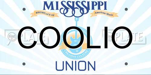 COOLIO Mississippi License Plate