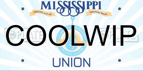 COOLWIP Mississippi License Plate
