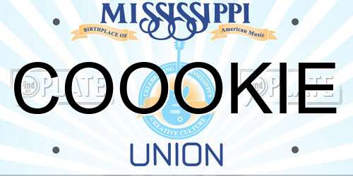 COOOKIE Mississippi License Plate