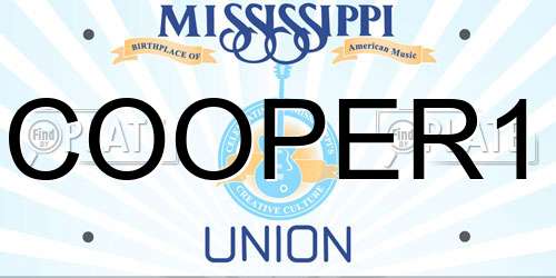 COOPER1 Mississippi License Plate