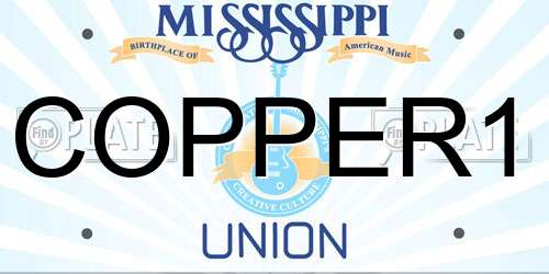 COPPER1 Mississippi License Plate