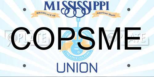 COPSME Mississippi License Plate