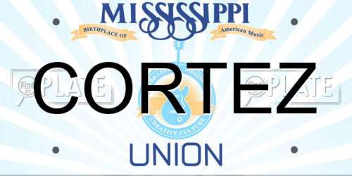 CORTEZ Mississippi License Plate