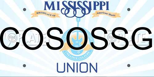 COSOSSG Mississippi License Plate