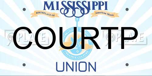 COURTP Mississippi License Plate