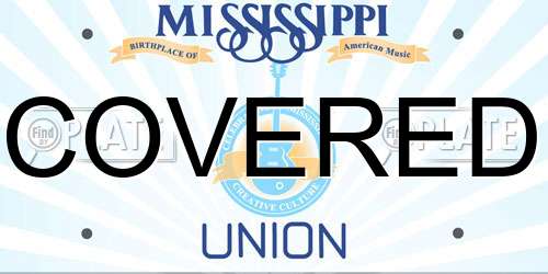COVERED Mississippi License Plate