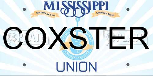 COXSTER Mississippi License Plate