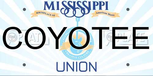 COYOTEE Mississippi License Plate