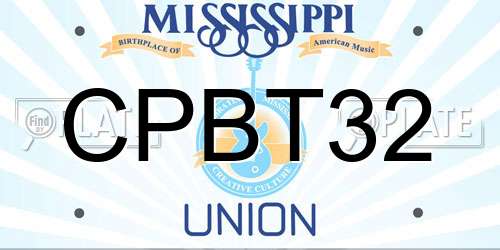 CPBT32 Mississippi License Plate