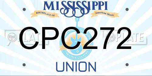 CPC272 Mississippi License Plate