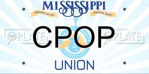 CPOP Mississippi License Plate