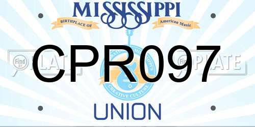 CPR097 Mississippi License Plate