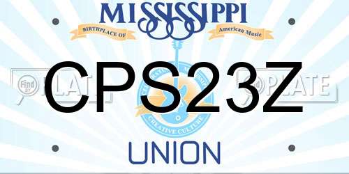 CPS23Z Mississippi License Plate