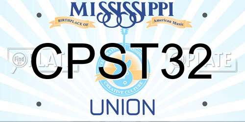 CPST32 Mississippi License Plate