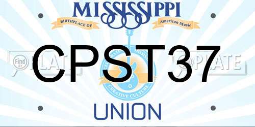 CPST37 Mississippi License Plate