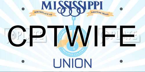 CPTWIFE Mississippi License Plate