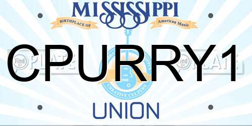 CPURRY1 Mississippi License Plate