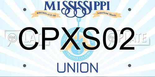 CPXS02 Mississippi License Plate