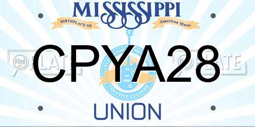 CPYA28 Mississippi License Plate