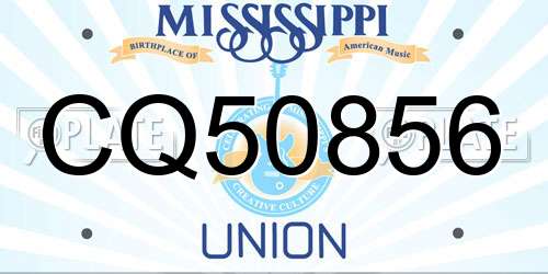 CQ50856 Mississippi License Plate