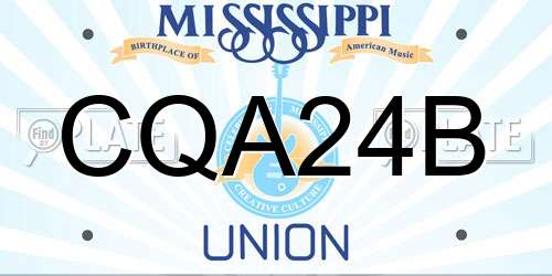 CQA24B Mississippi License Plate