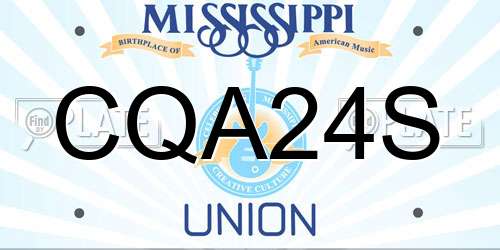 CQA24S Mississippi License Plate